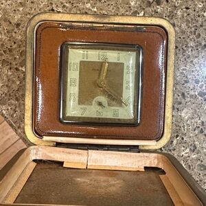 Vintage Brown and Gold Clock